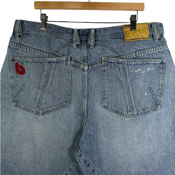 Vintage Bklyn Xpress Patchwork Denim Shorts 39 - Picture 6 of 7